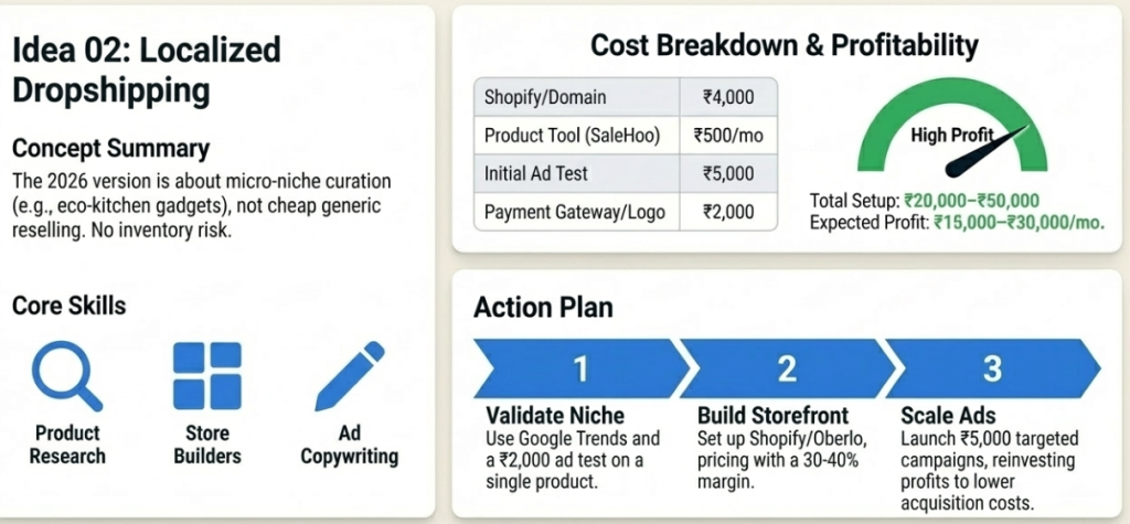 2. Localized Dropshipping (India-to-India)