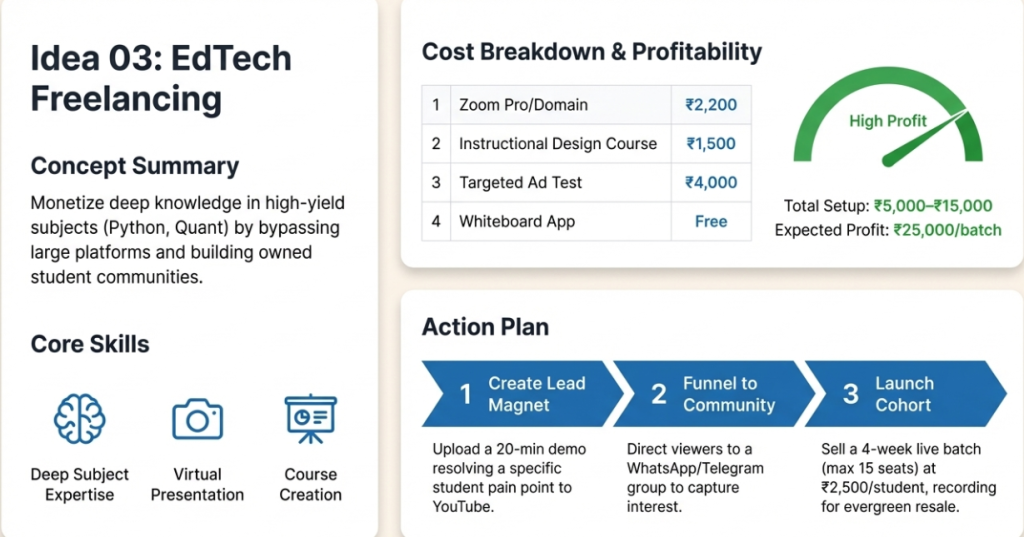 3. Online Tutoring / EdTech Freelancing