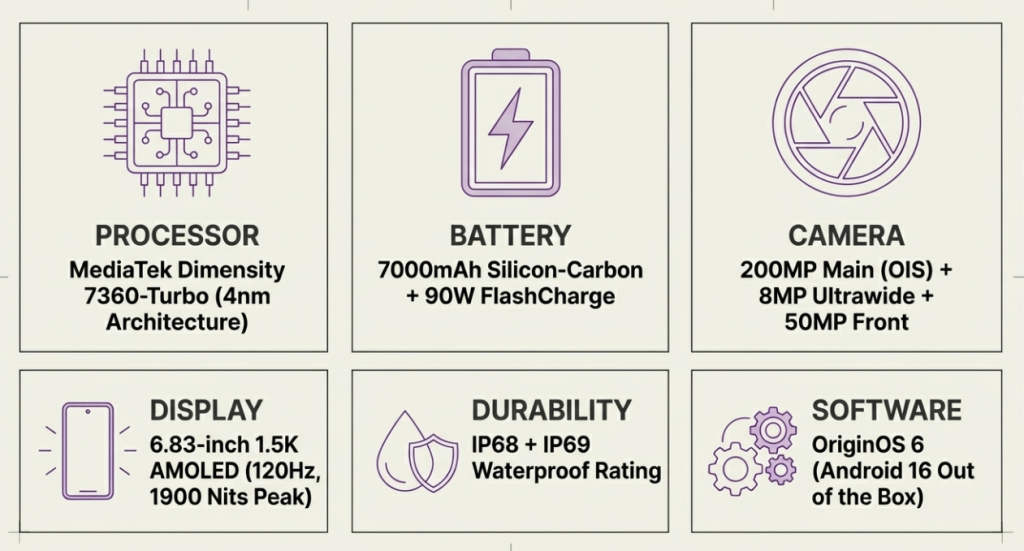 Vivo V70 FE Full Specifications at a Glance | TechGuruShiksha