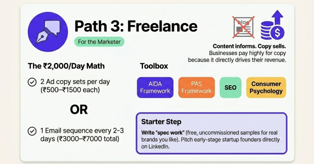 Method 3: Freelance Copywriting — High Pay, Low Entry Barrier